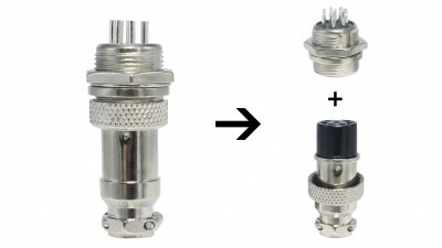 Роз'єм GX16 - 7 PIN Комплект - тато + мама (21156) Роз'єм GX16 - 7 PIN Комплект - тато + мама (21156)