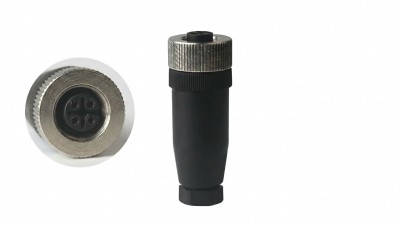 Роз'єм M12 - 4 PIN мама, герметичний IP67, A-code, на кабель (21159) Роз'єм M12 - 4 PIN мама, герметичний IP67, A-code, на кабель (21159)